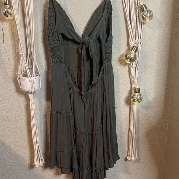 ILLA ILLA Forest Green Crochet Mini Dress - Picture 3 of 5